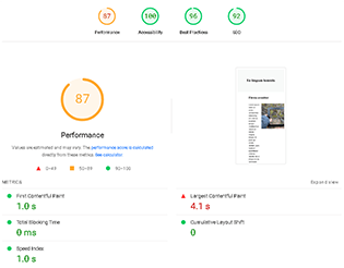 Potential saving example image from the PageSpeed Insights